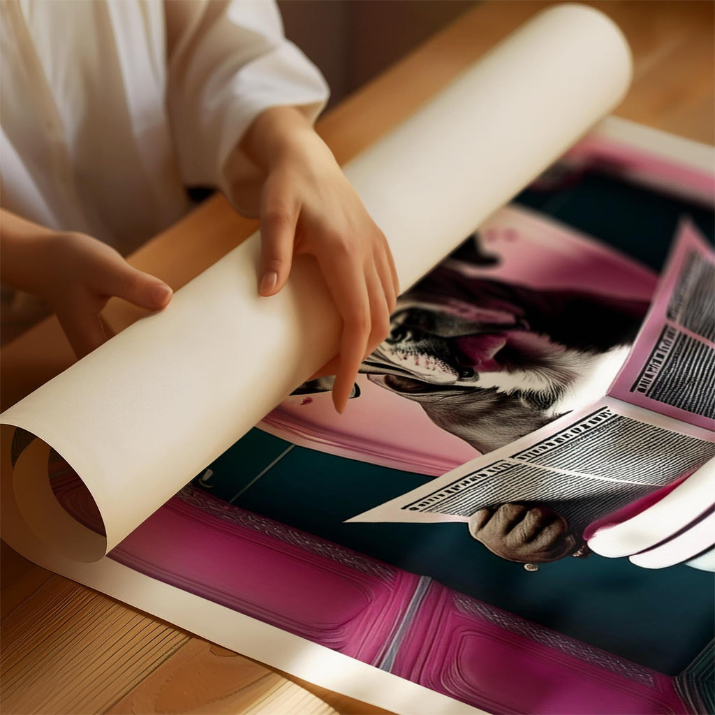 Dogue de Bordeaux Toilet Dogs PInk and Turquise image 1