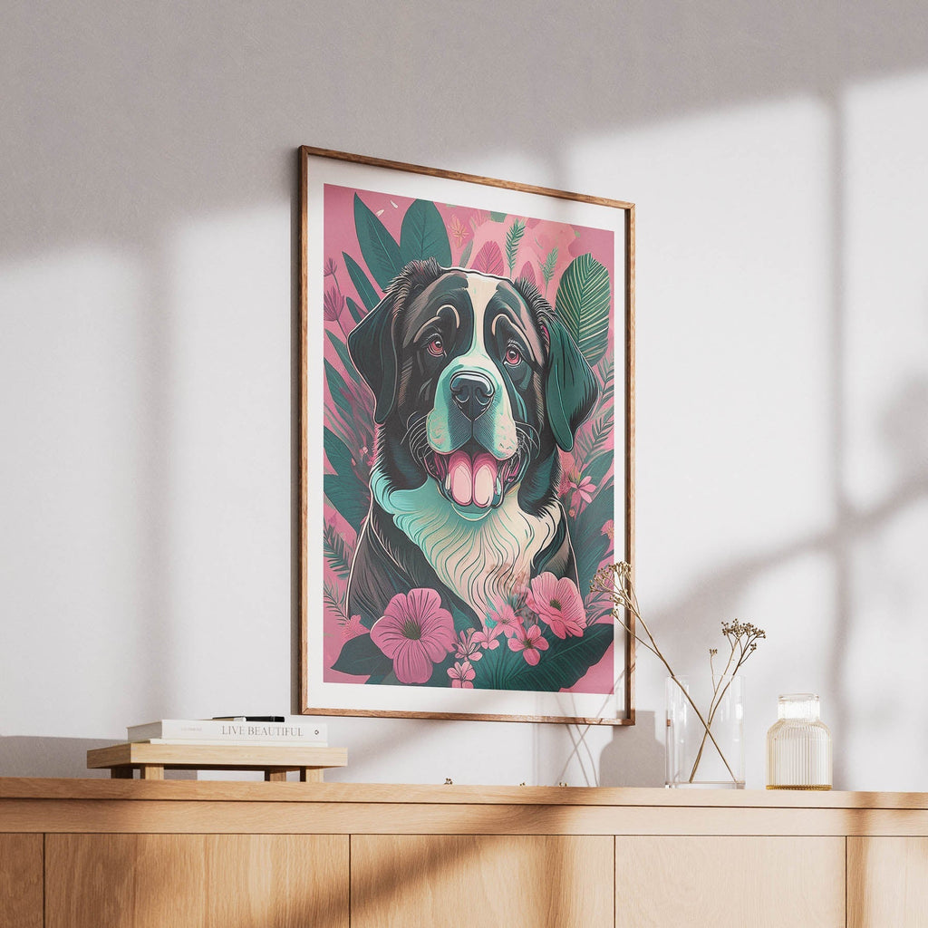 Saint Bernard Flowery Dog image 6