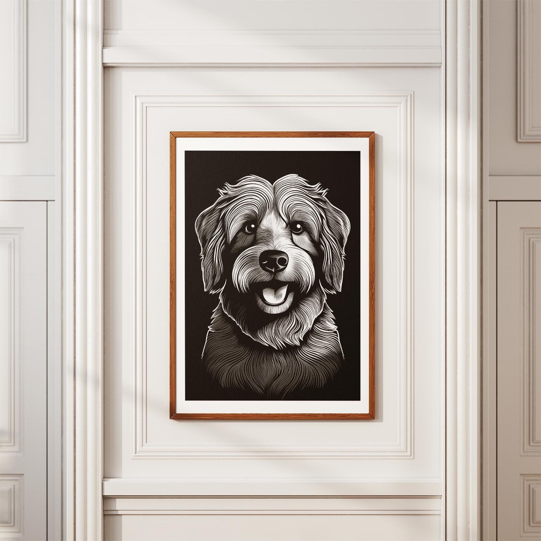 Coton de Tulear Line Dog Series in Black and White image 3