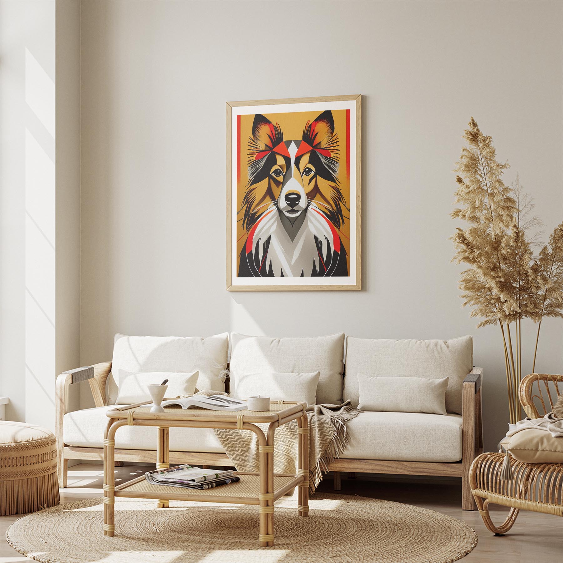 Shetland Sheepdog Geometric Orange Series image 2