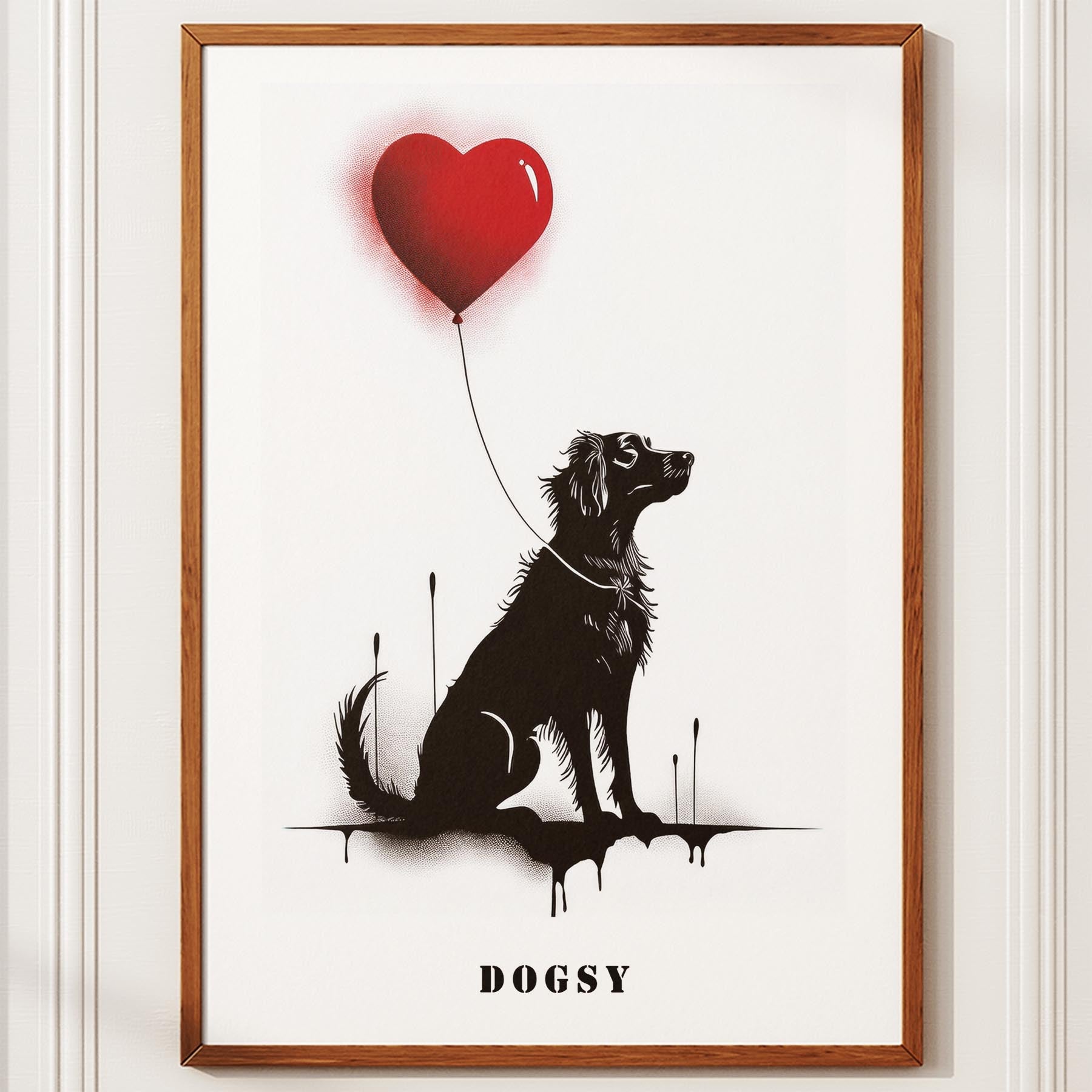 Afghan DOGSY Series inspired by the Art of Banksy with text Dogsy image 10