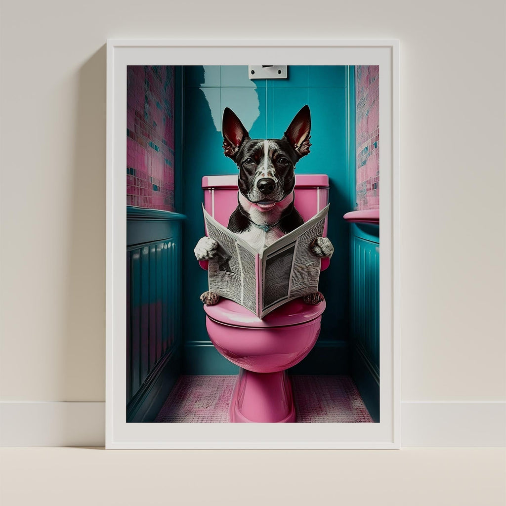 Cattle Dog Toilet Dogs PInk and Turquise image 9