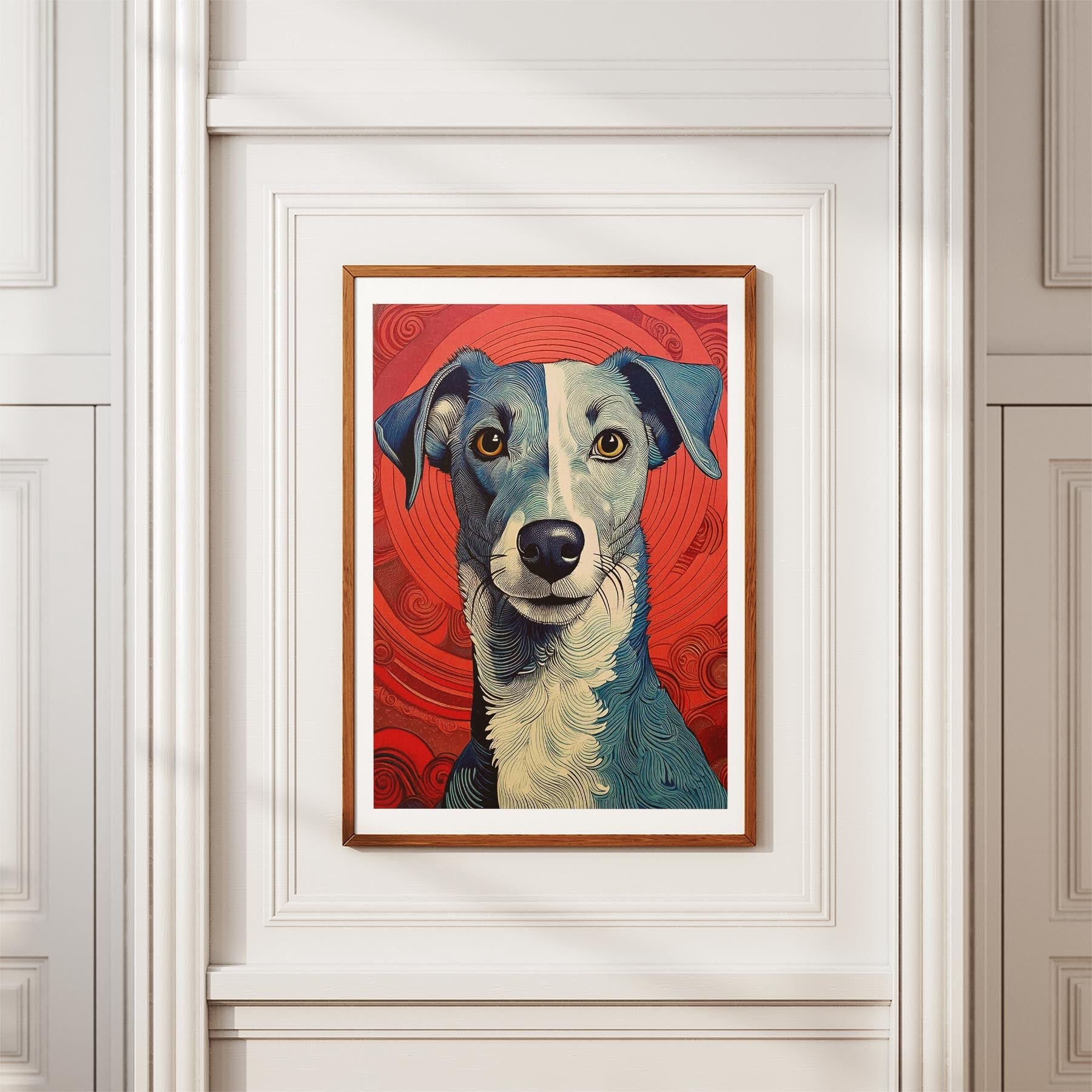 Greyhound Hokusai Japanese Inspired Dog Series image 3