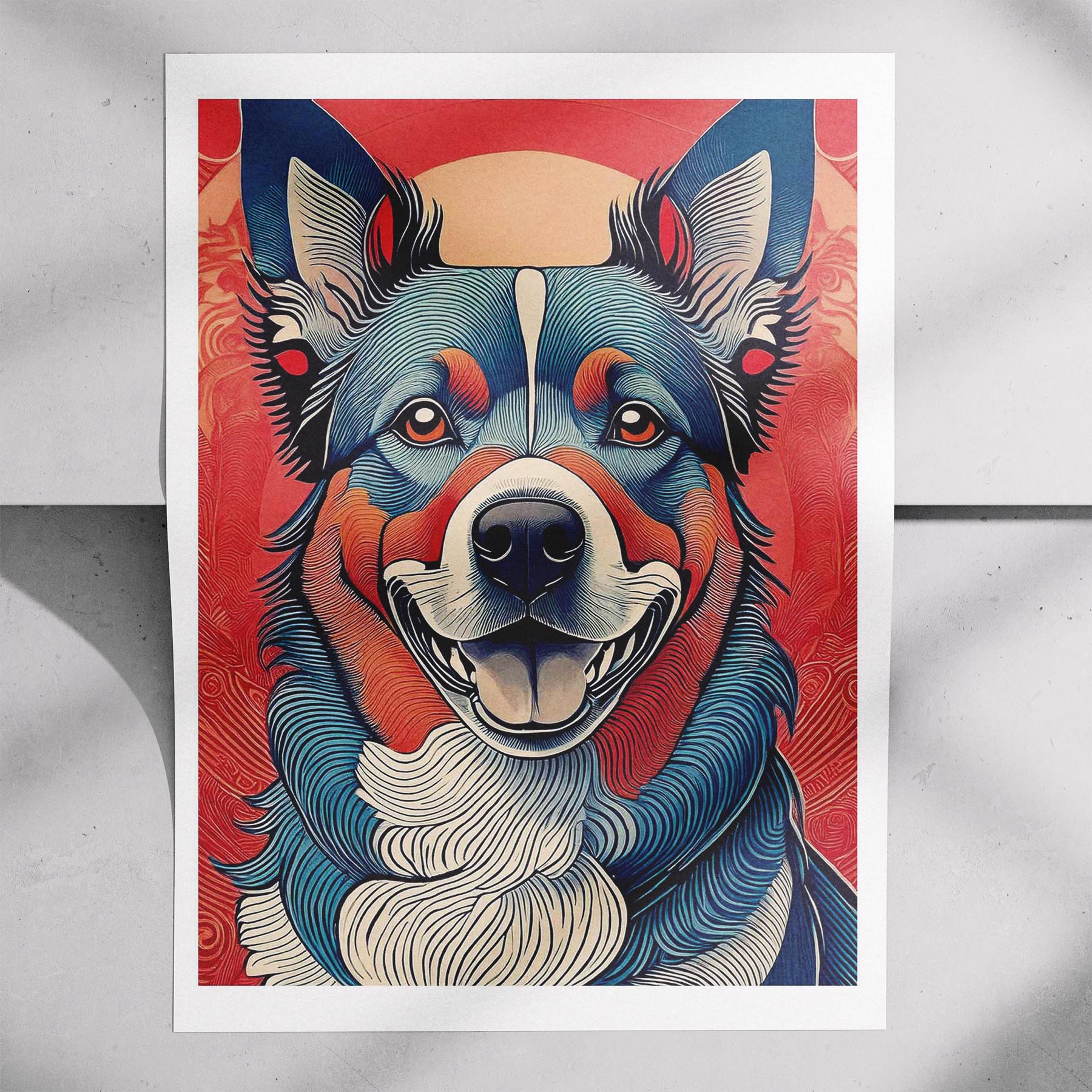 Kelpie Hokusai Japanese Inspired Dog Series image 7