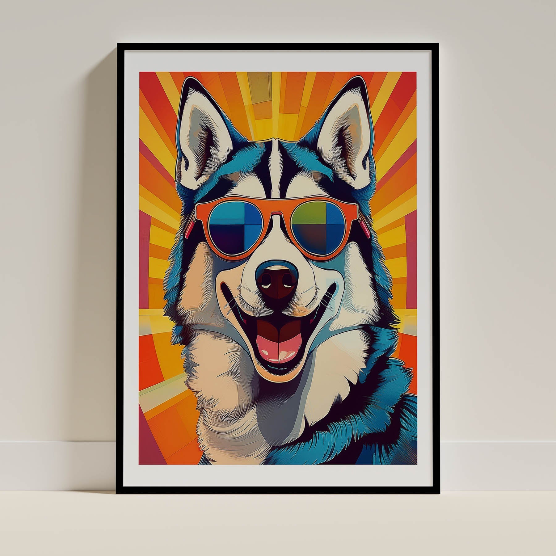 Siberian Husky In Colourful Sunnies 1 image 0