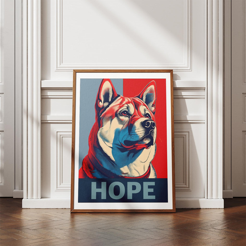 Akita Inu HOPE Series Inspired by the Obama Poster image 4