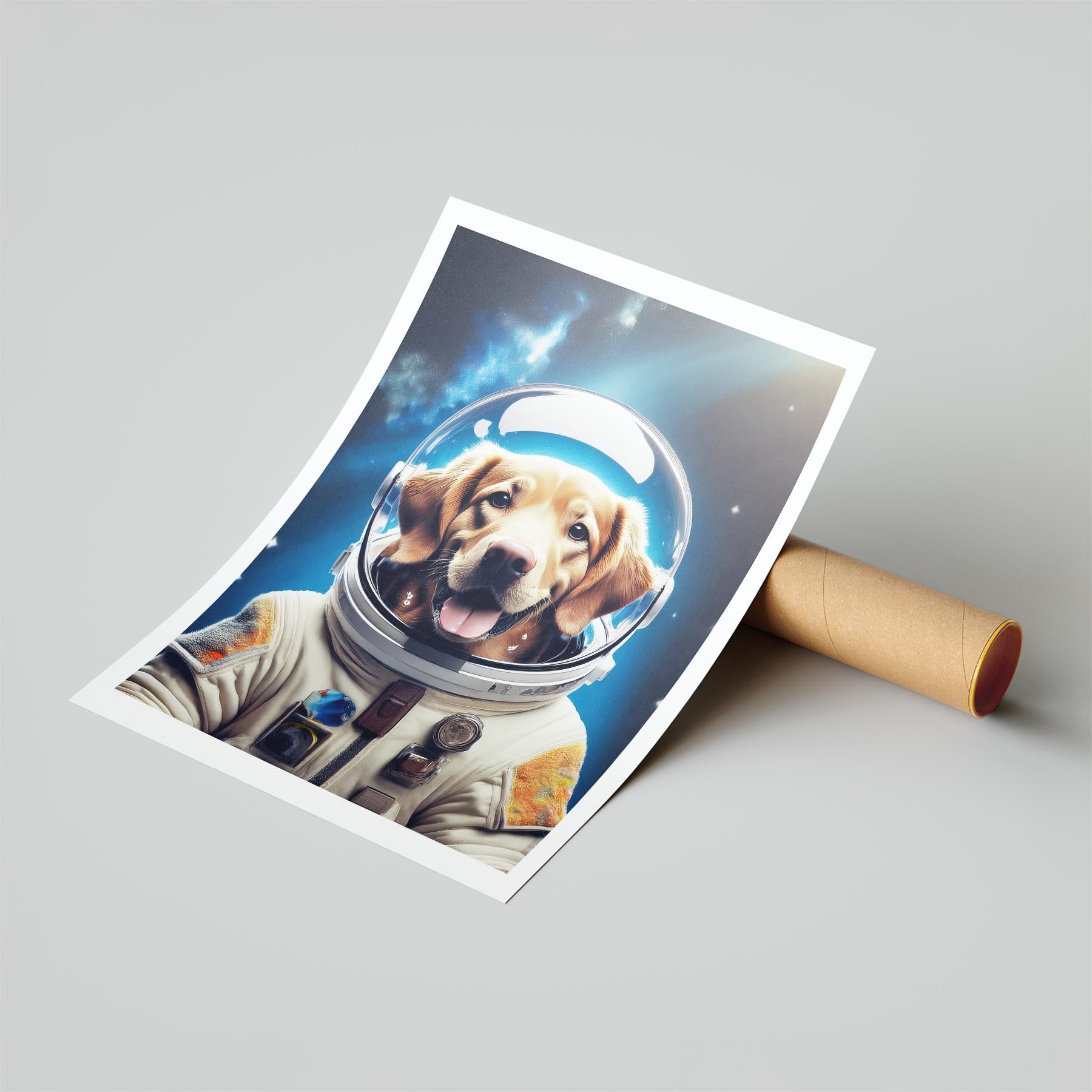 Curly Coated Retriever Astronaut Dog Series image 6