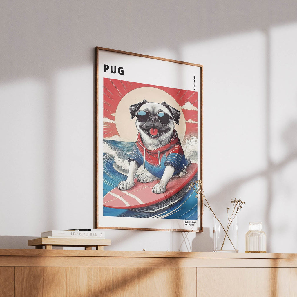Pug Hokosai Surfer Dogs 1 image 6
