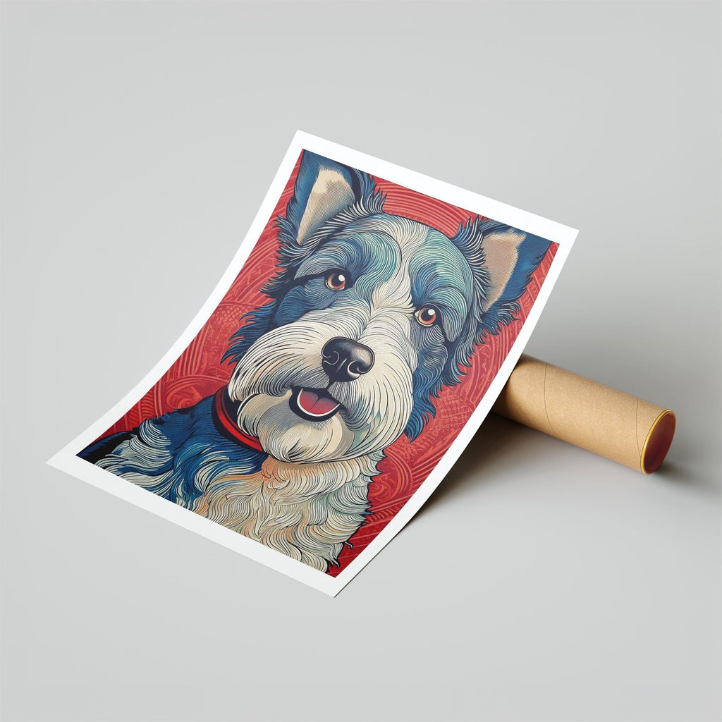 Fox Terrier Hokusai Japanese Inspired Dog Series image 6