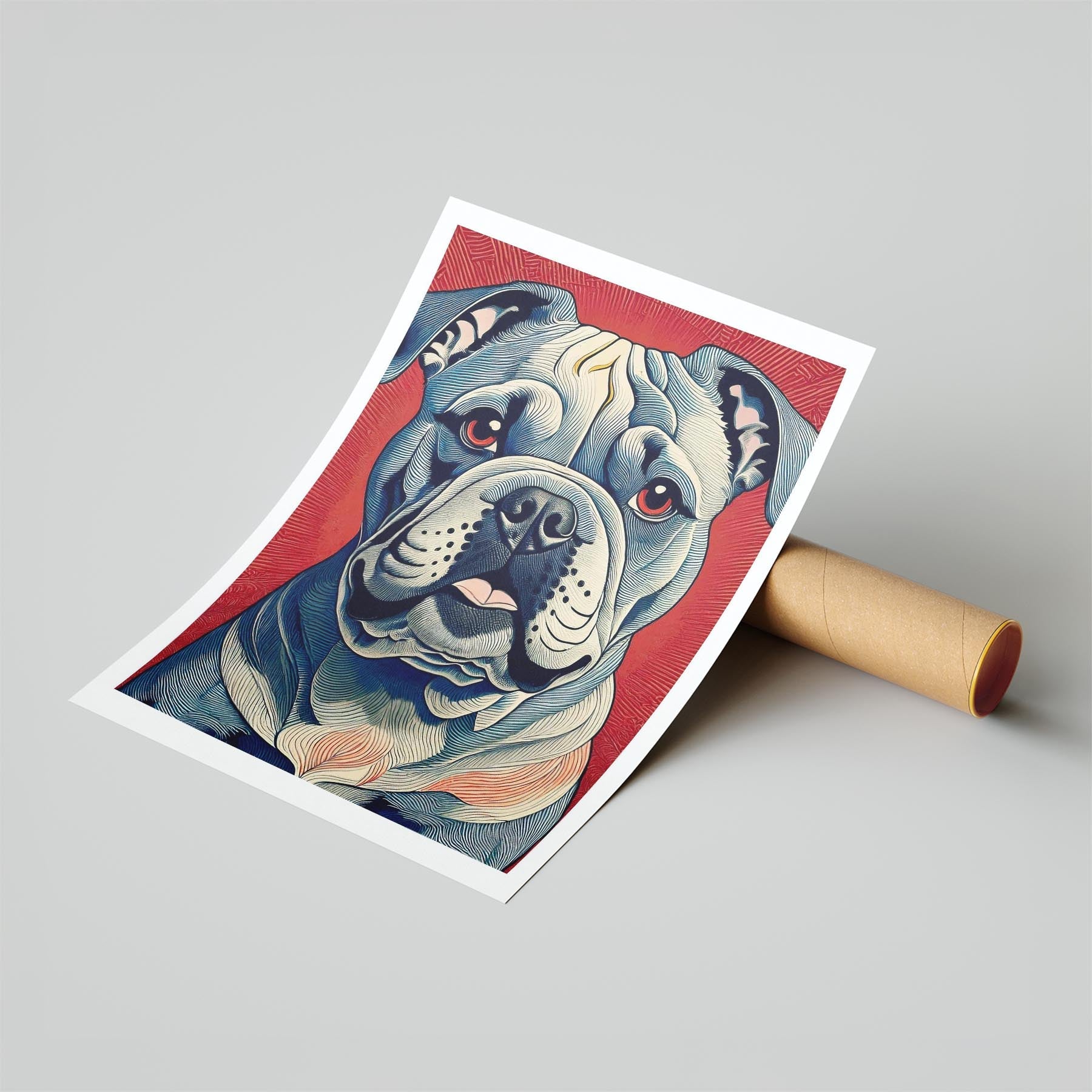 Bulldog Hokusai Japanese Inspired Dog Series 1 image 6