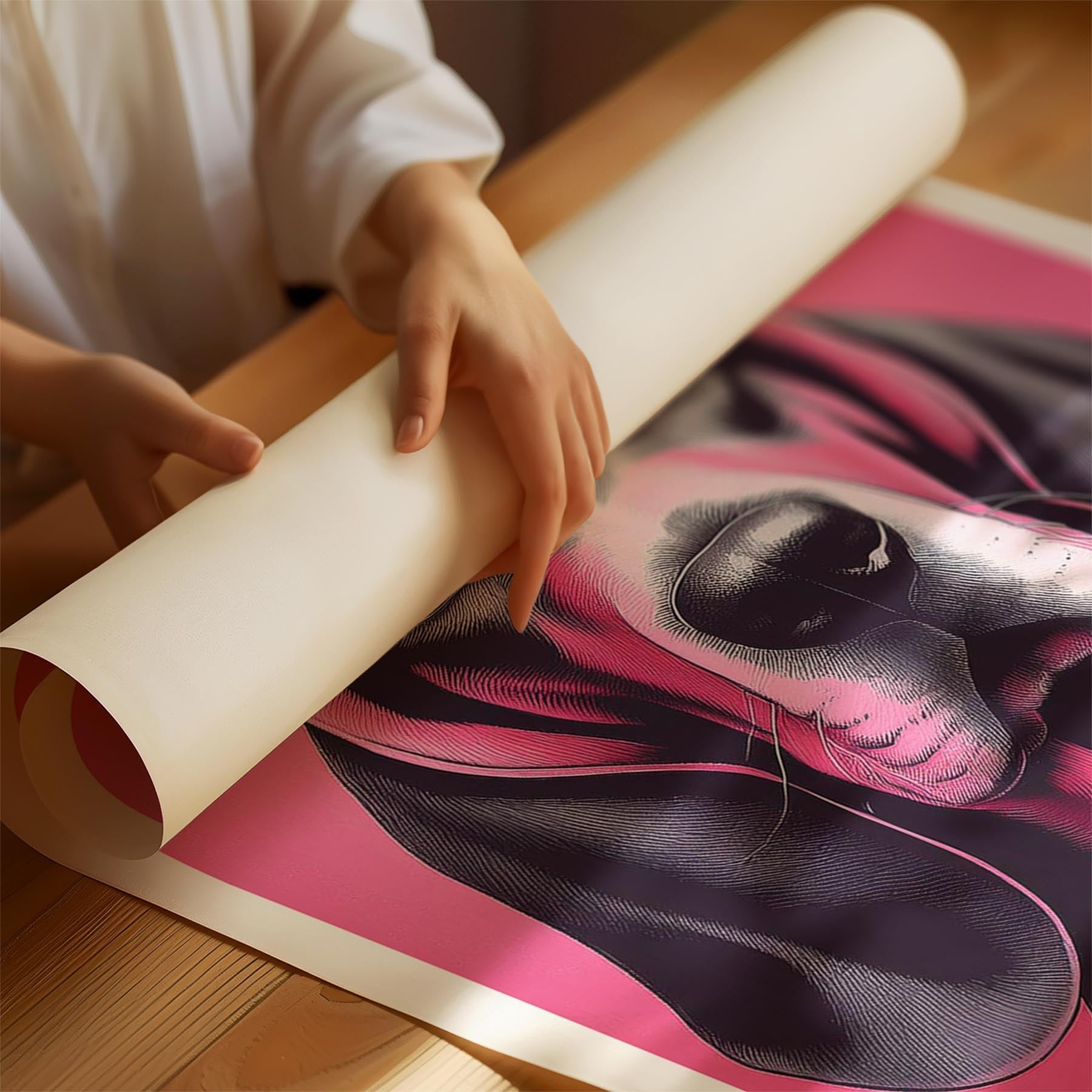 Bloodhound Pink and Black Dog Series image 1