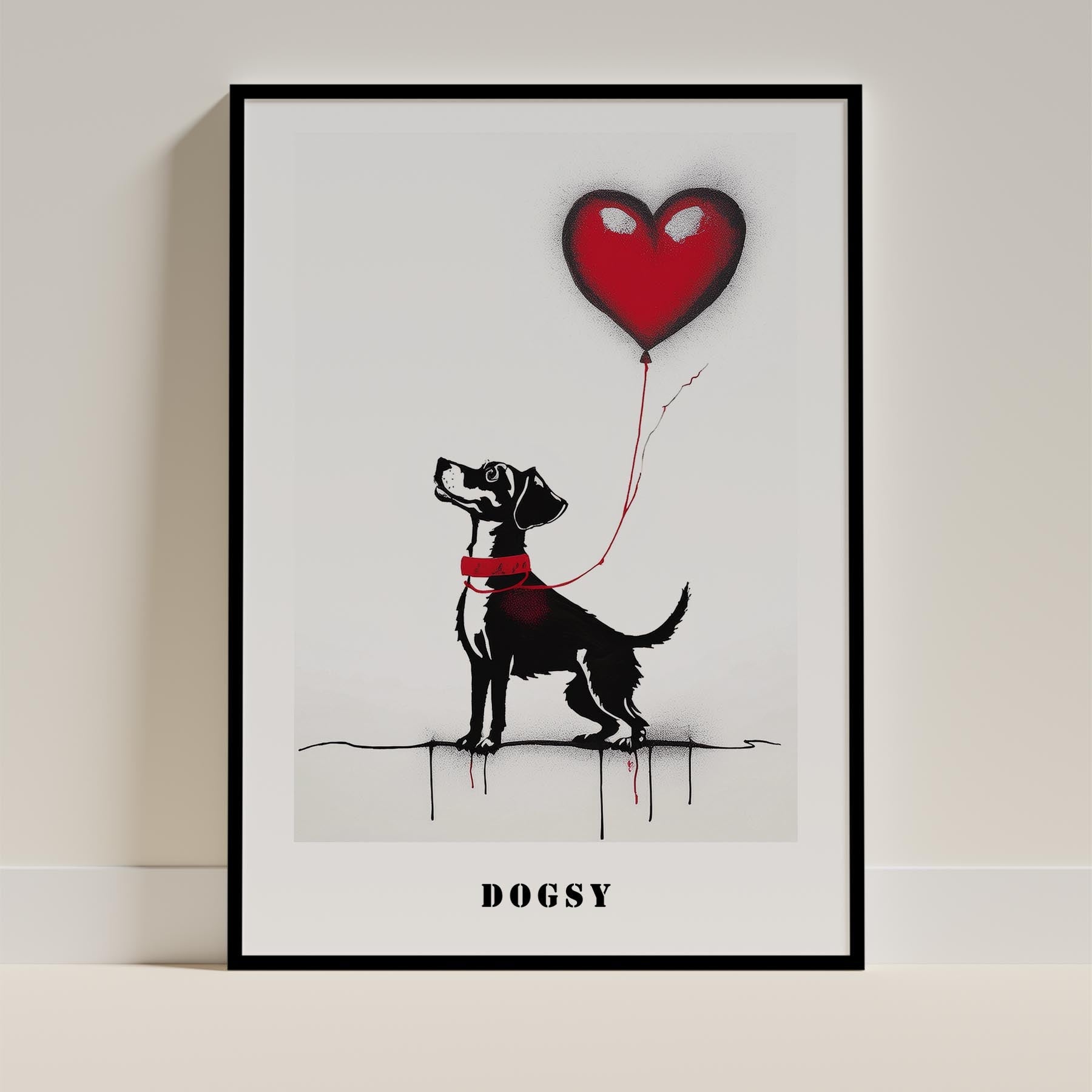 Jack Russell DOGSY Series inspired by the Art of Banksy with text Dogsy image 0