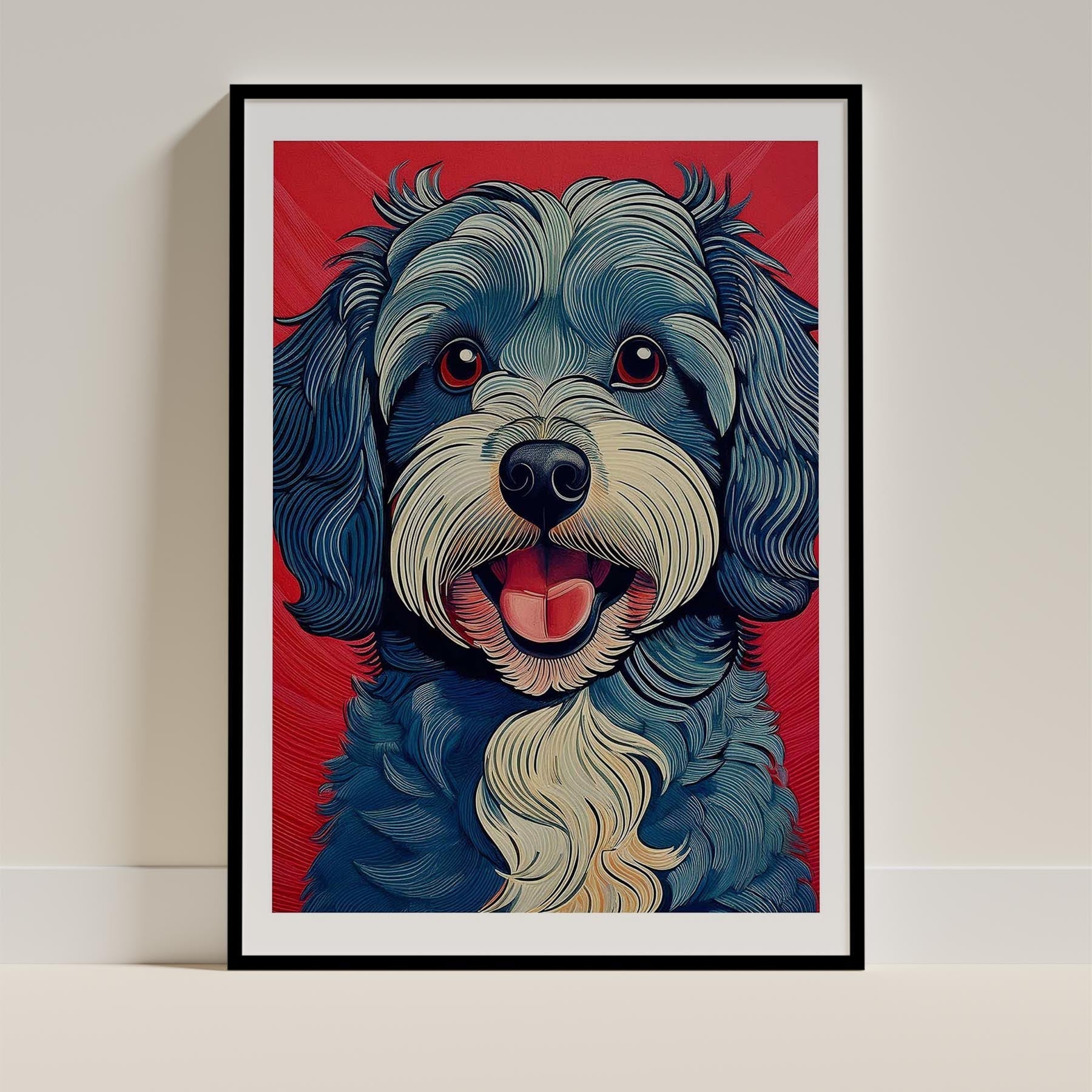 Havanese Hokusai Japanese Inspired Dog Series image 0