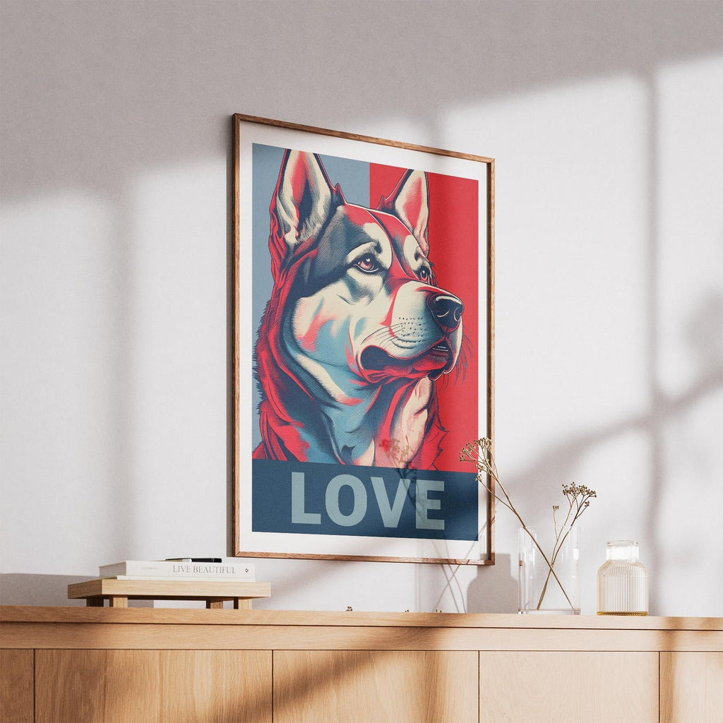 Alaskan Malamute LOVE Series Inspired by the Obama Poster image 5