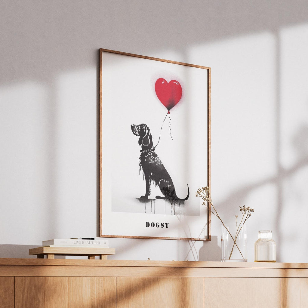 Bloodhound DOGSY Series inspired by the Art of Banksy with text Dogsy image 5