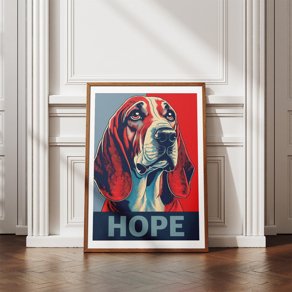 Basset Hound HOPE Series Inspired by the Obama Poster image 4