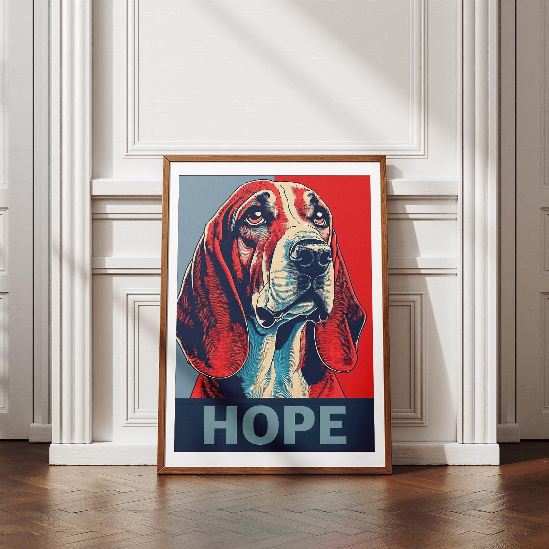 Basset Hound HOPE Series Inspired by the Obama Poster image 4