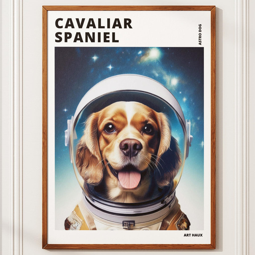 Cavalier Spaniel Astronaut Dog Series with Text Astro Dog image 10