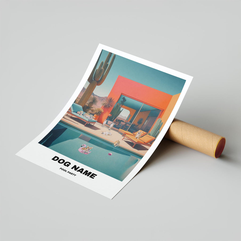 Corgi Custom Pool Party WITH TEXT image 6