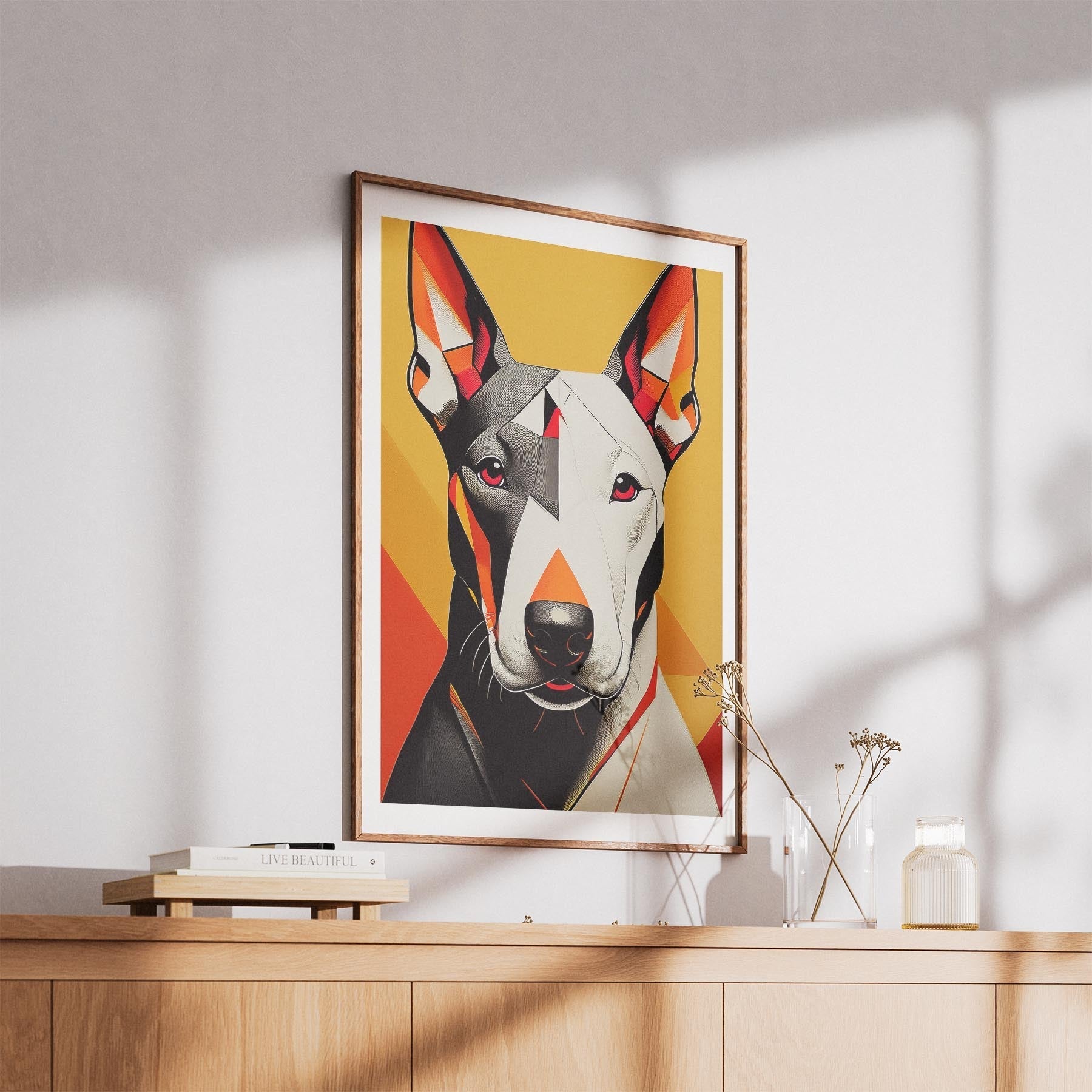 Bull Terrier Geometric Orange Series image 5