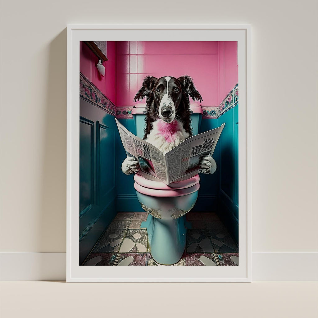 Borzoi Toilet Dogs PInk and Turquise image 9