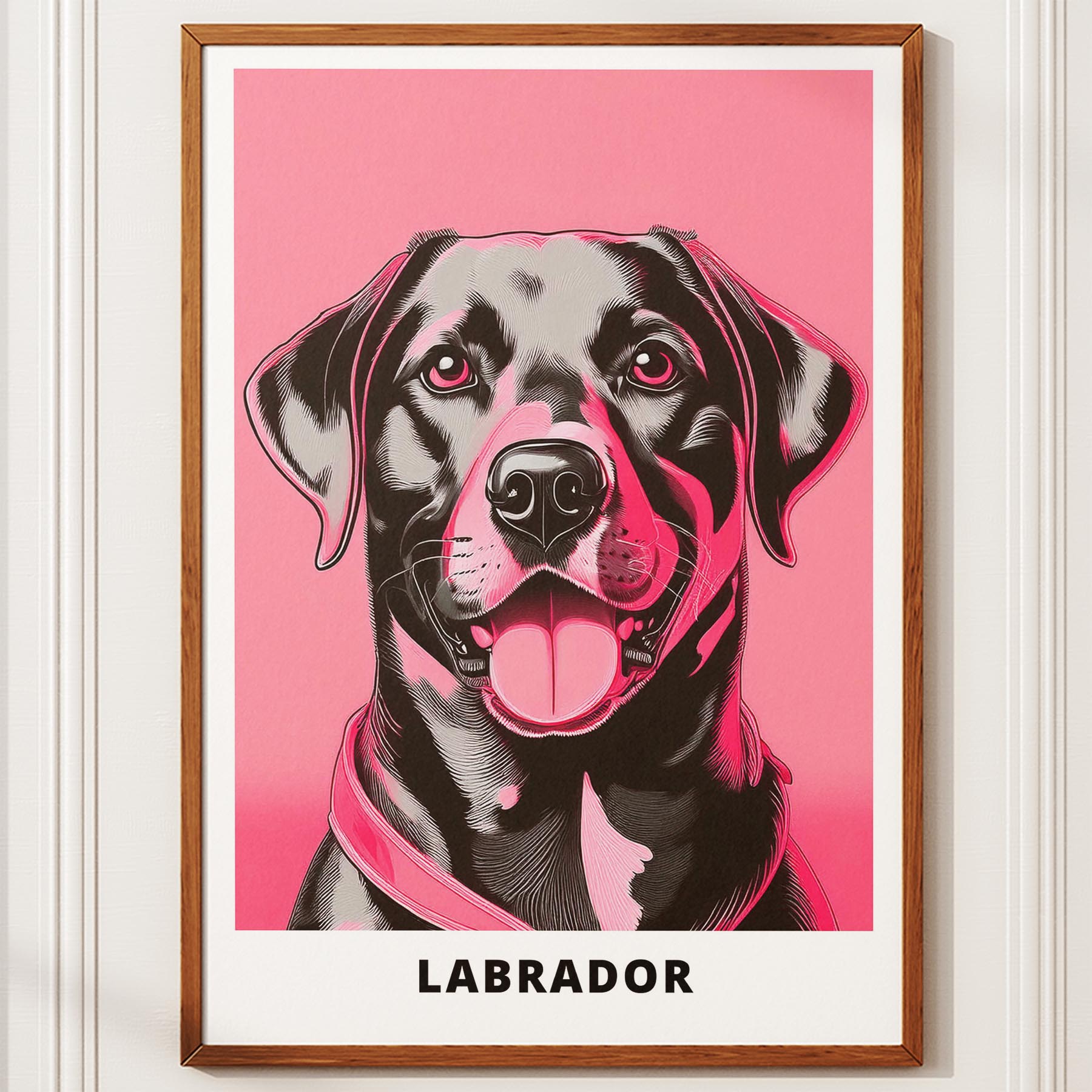 Labrador Retriever Pink and Black Dog Series 6 image 10