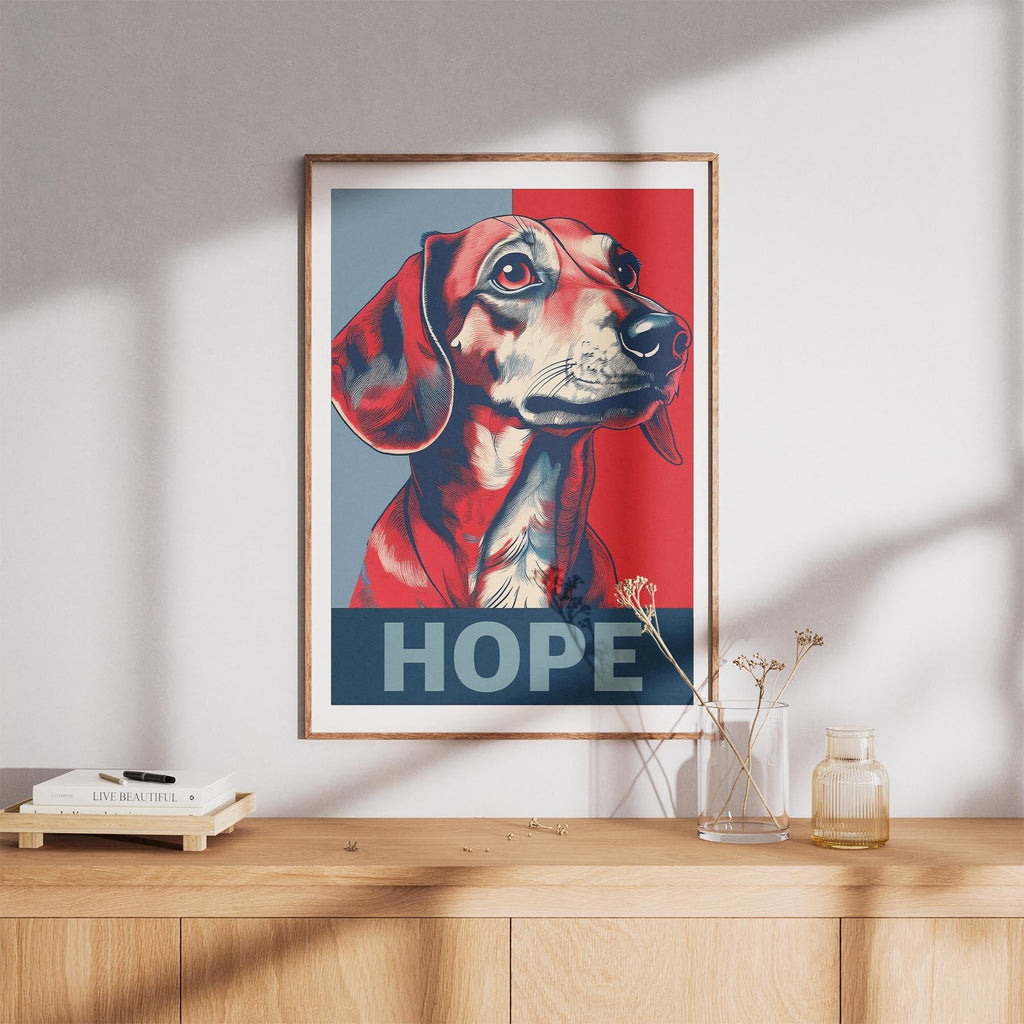 Dachshund HOPE Series Inspired by the Obama Poster image 8