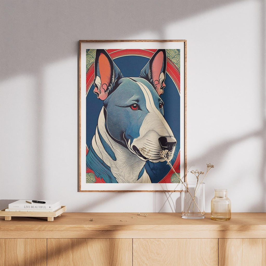 Bull Terrier Hokusai Japanese Inspired Dog Series 3 image 8