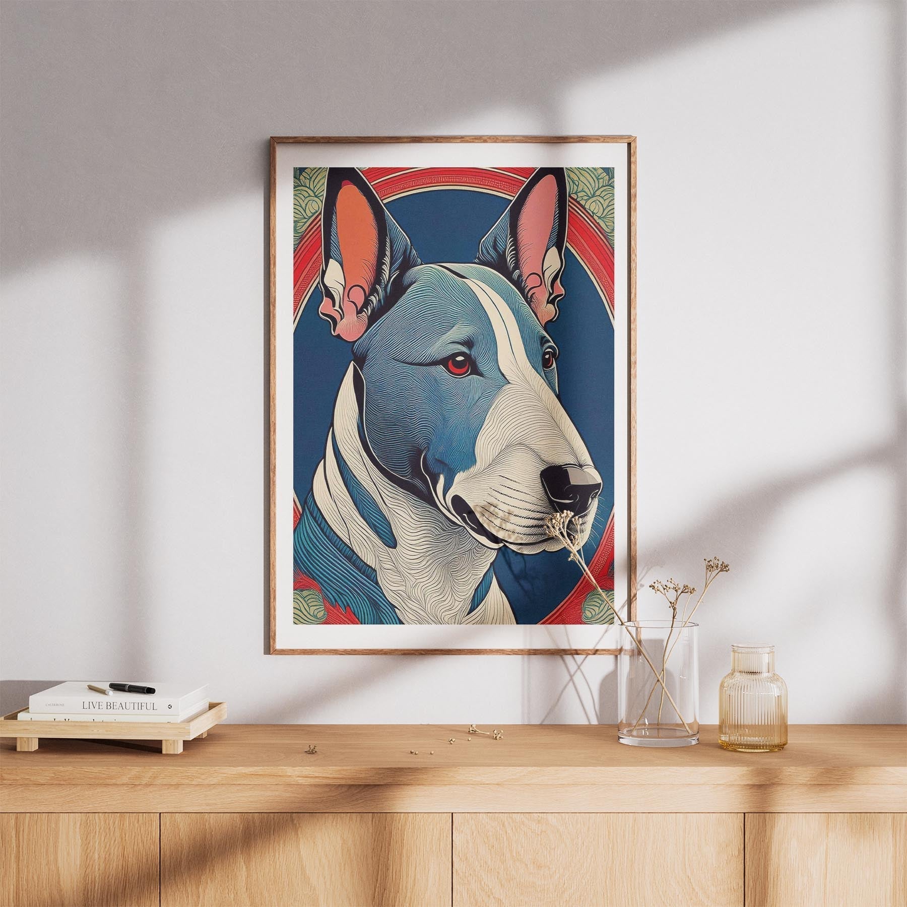 Bull Terrier Hokusai Japanese Inspired Dog Series 3 image 8