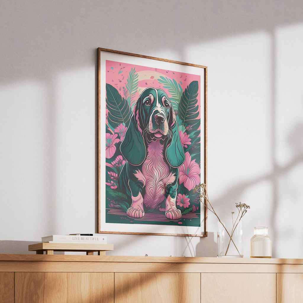 Basset Hound Flowery Dog image 6