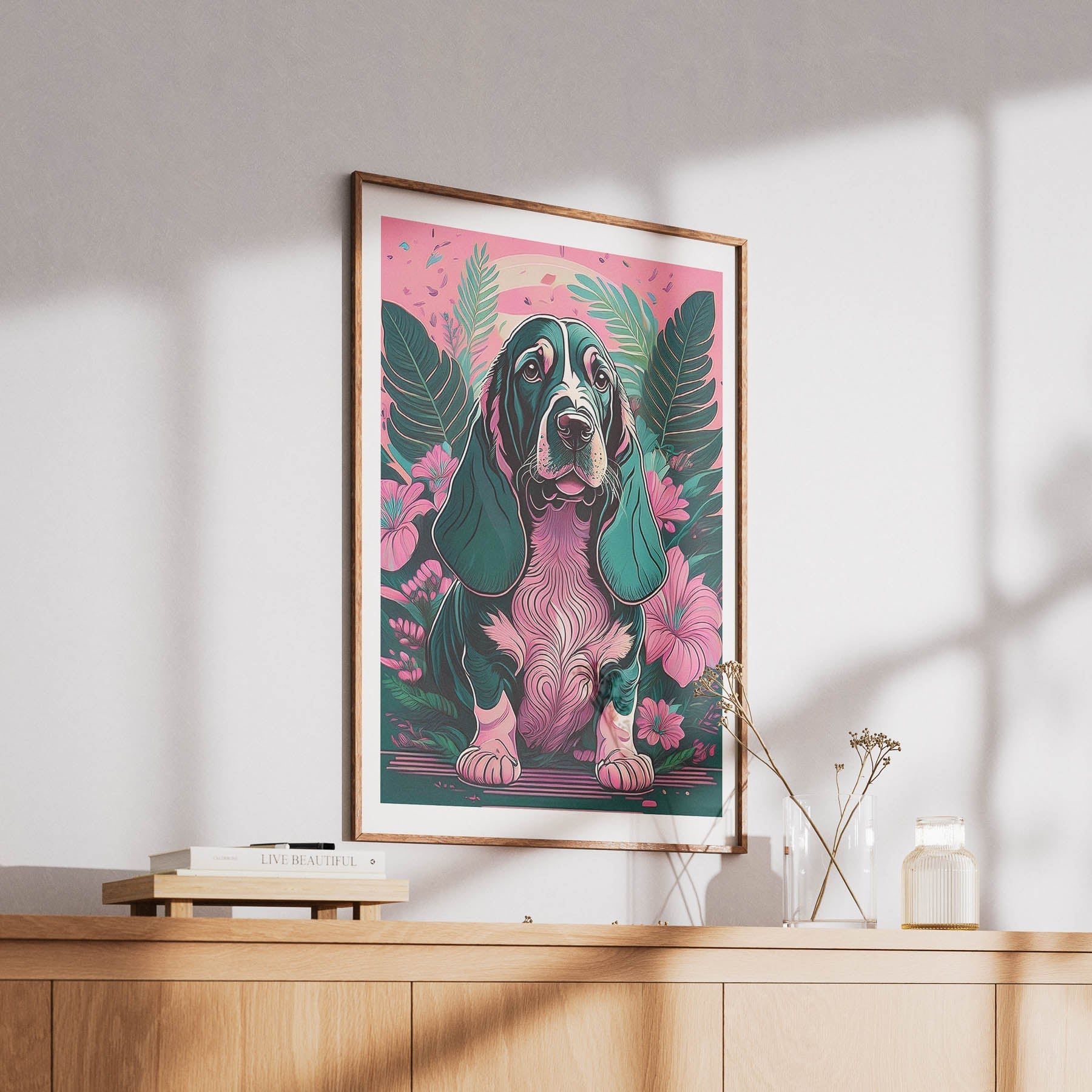 Basset Hound Flowery Dog image 6