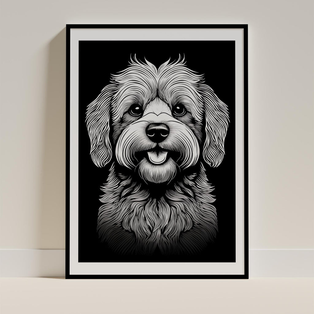 Bichon Frise Line Dog Series in Black and White image 0