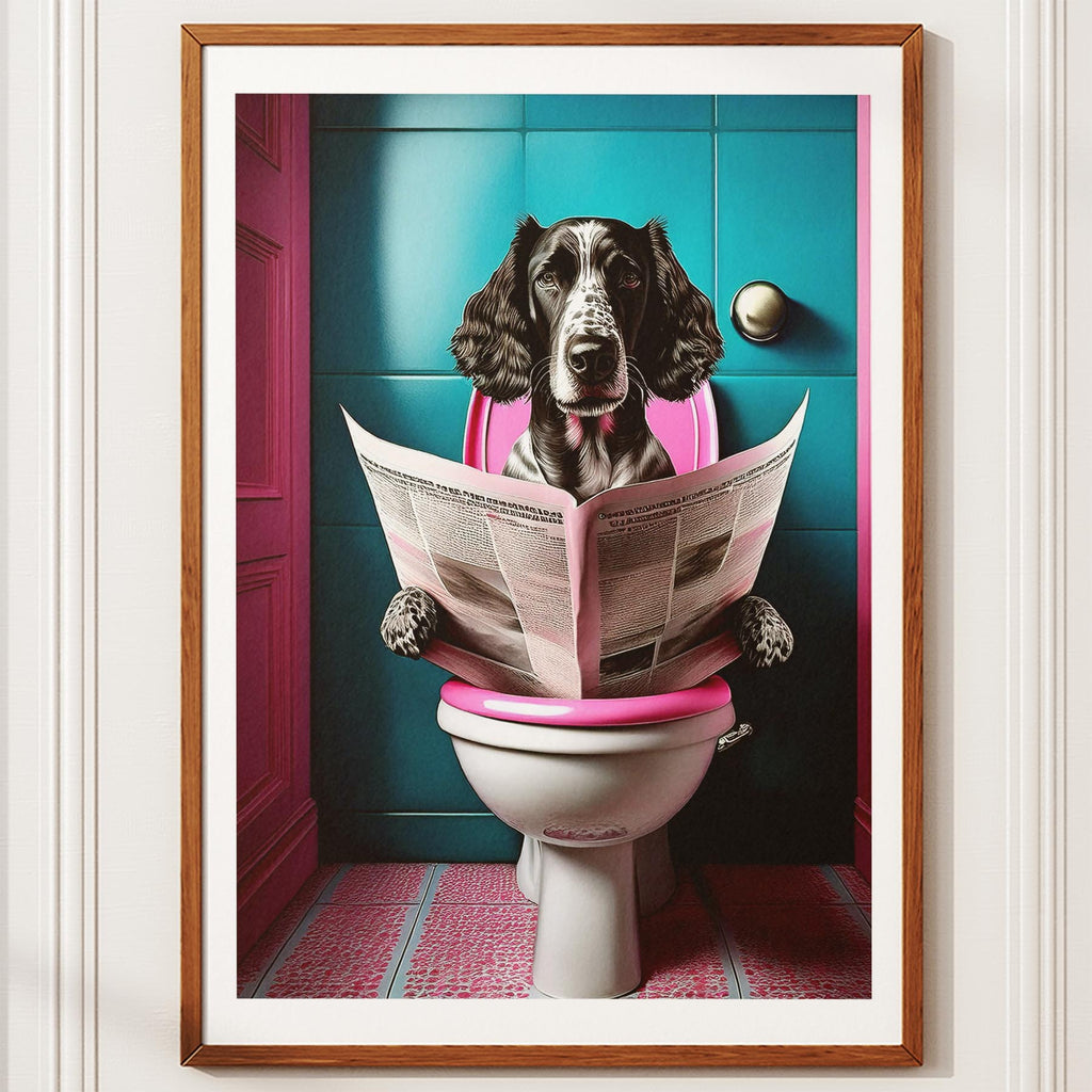 English Setter Toilet Dogs PInk and Turquise image 10