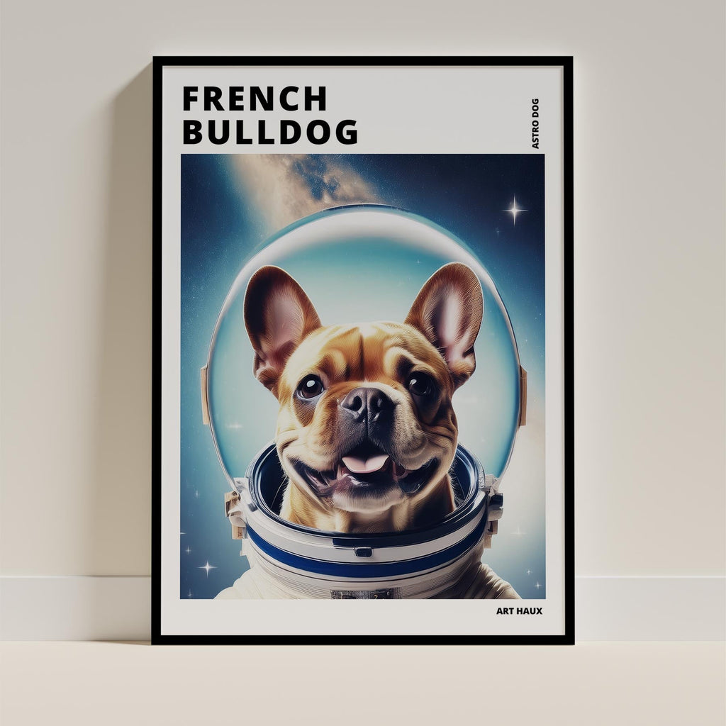 French Bulldog Astronaut Dog Series with Text Astro Dog image 0