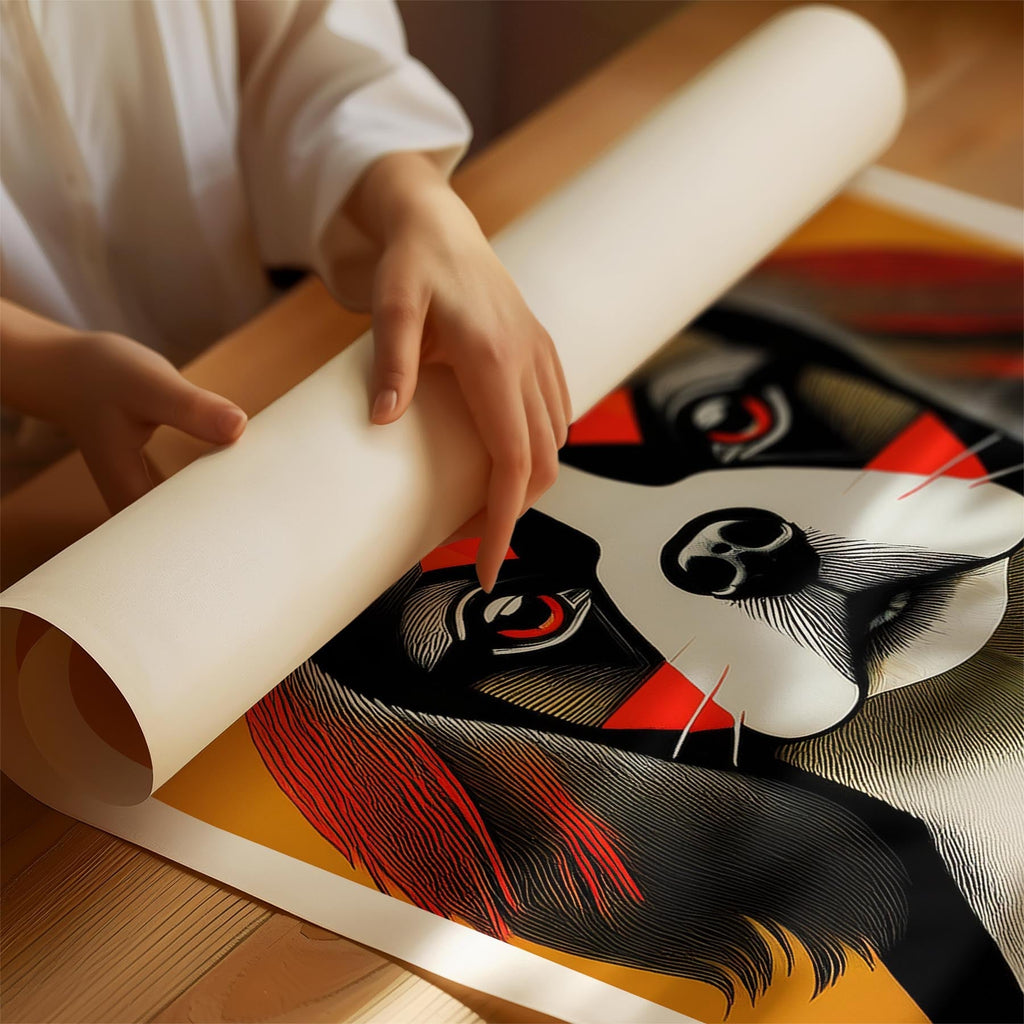 Japanese Chin Geometric Orange Series image 1