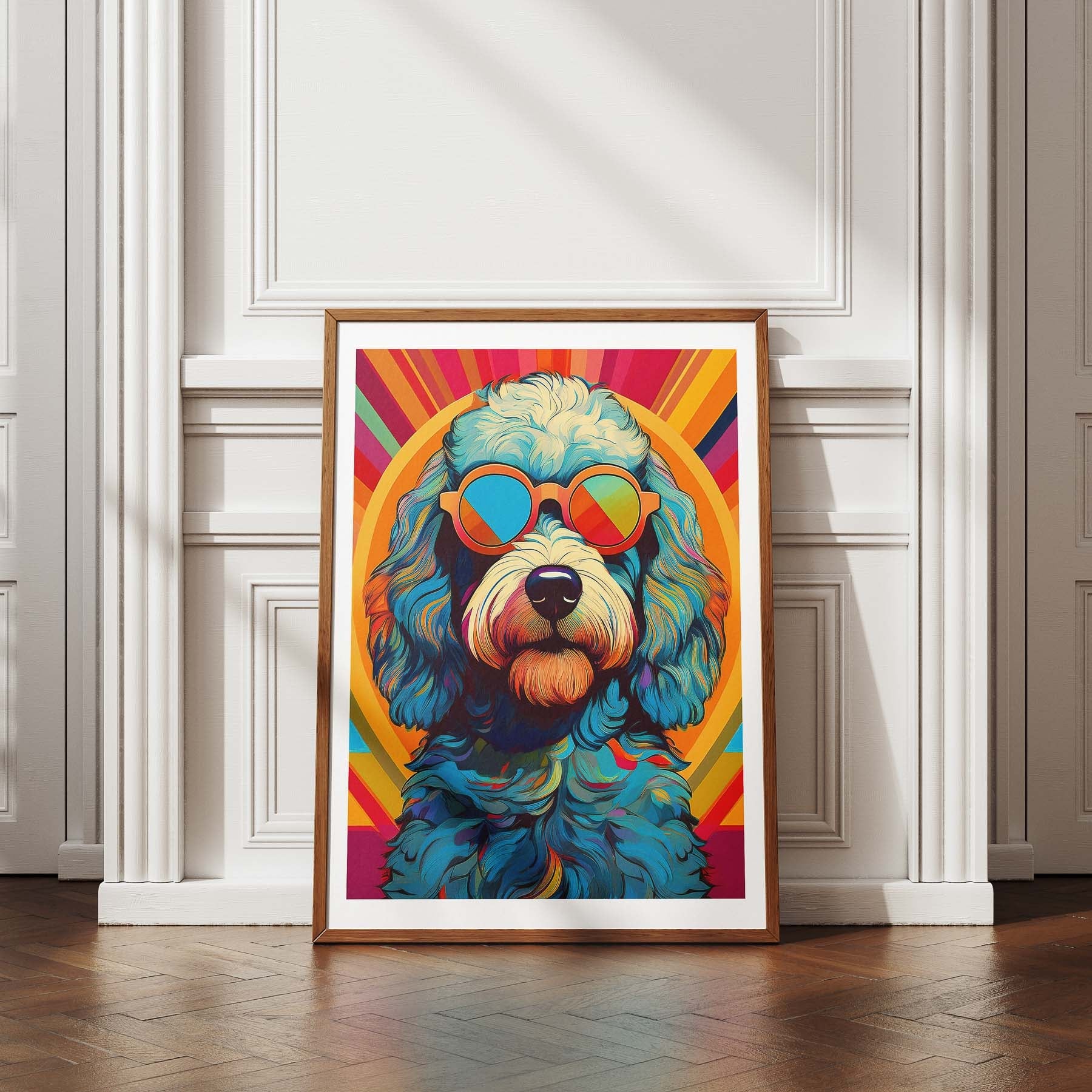 Cavoodle Dog In Colourful Sunnies 6 image 4