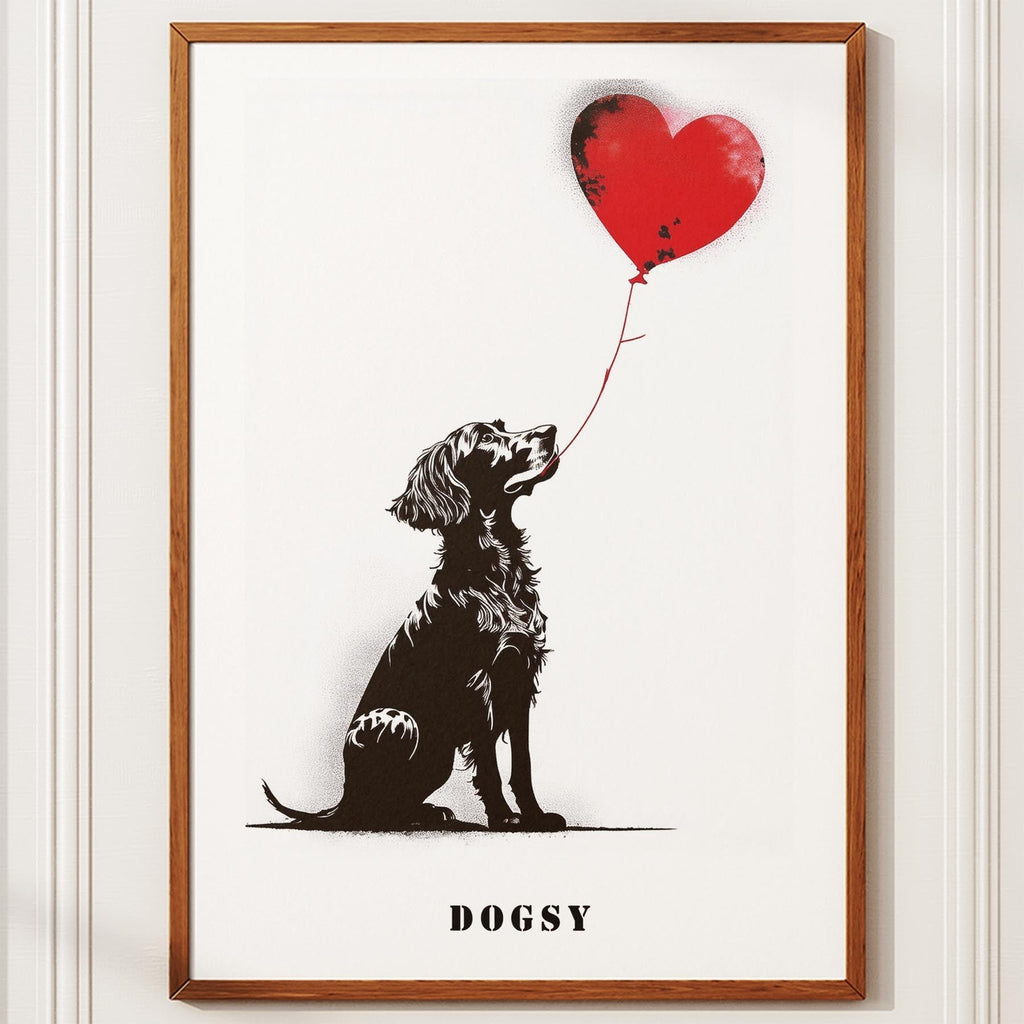 English Setter DOGSY Series inspired by the Art of Banksy with text Dogsy image 10