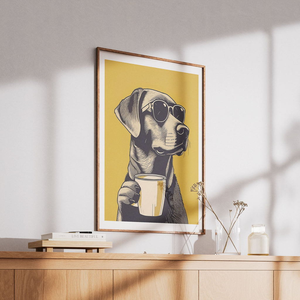 Labrador Retriever Chillin Coffee Dog image 6