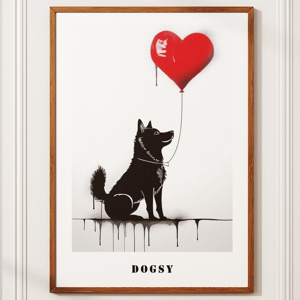 Shiba DOGSY Series inspired by the Art of Banksy with text Dogsy image 10