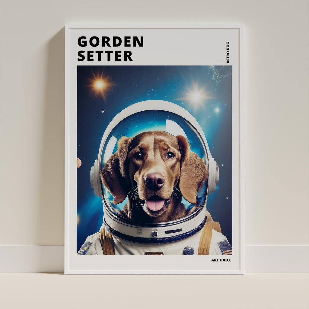 Gordon Setter Astronaut Dog Series with Text Astro Dog image 9
