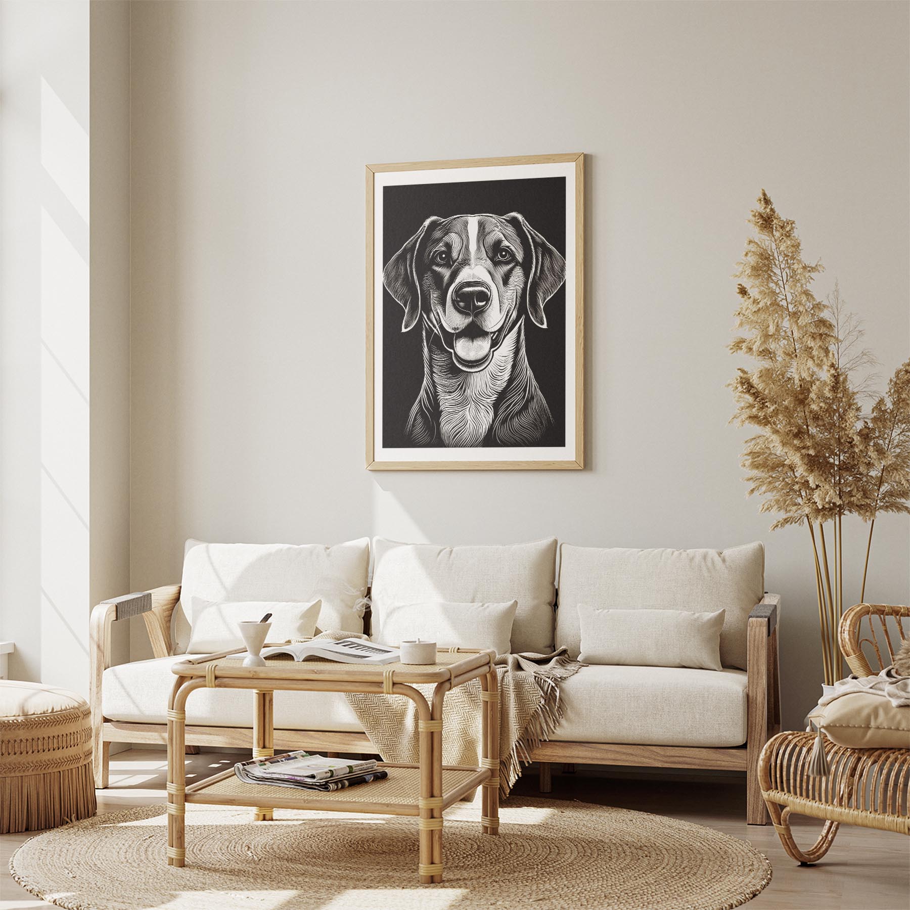 English Pointer Line Dog Series in Black and White image 2