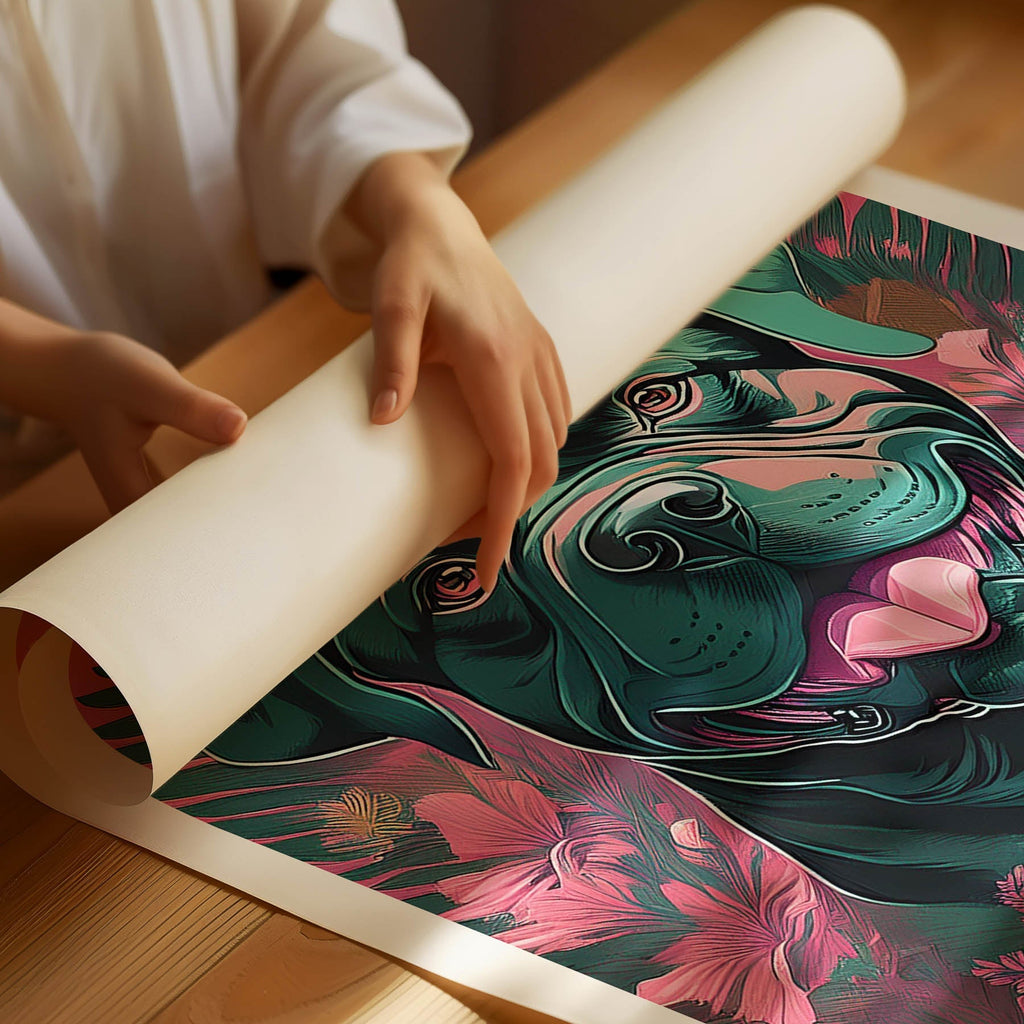 Dogue De Bordeaux Flowery Dog image 1