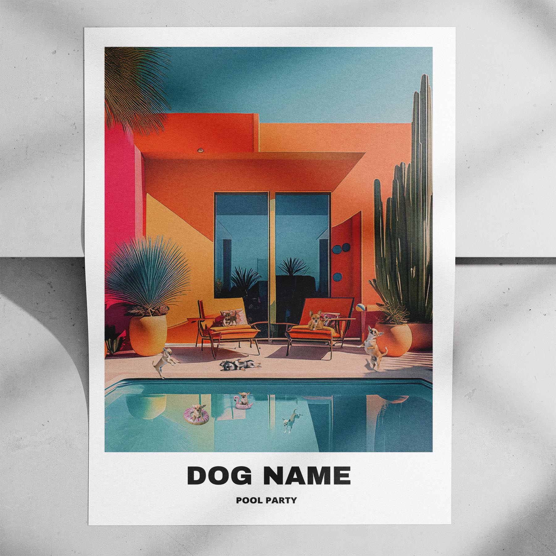 Chihuahua Custom Pool Party WITH TEXT image 7