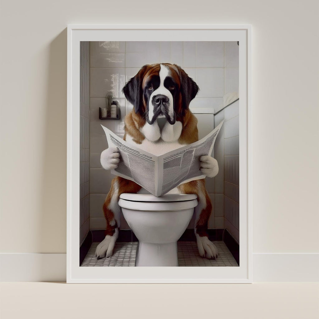 Saint Bernard Toilet Humour Dog Series image 9
