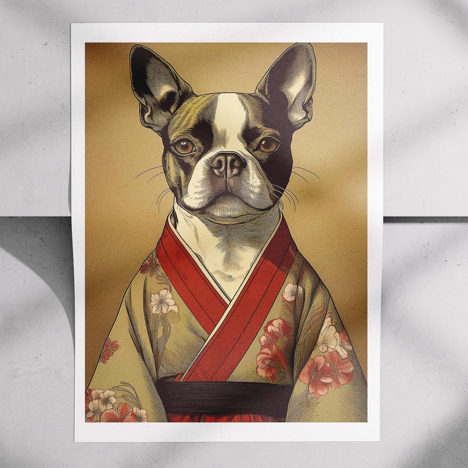 Boston Terrier Japanse Kimono Dog Series image 7