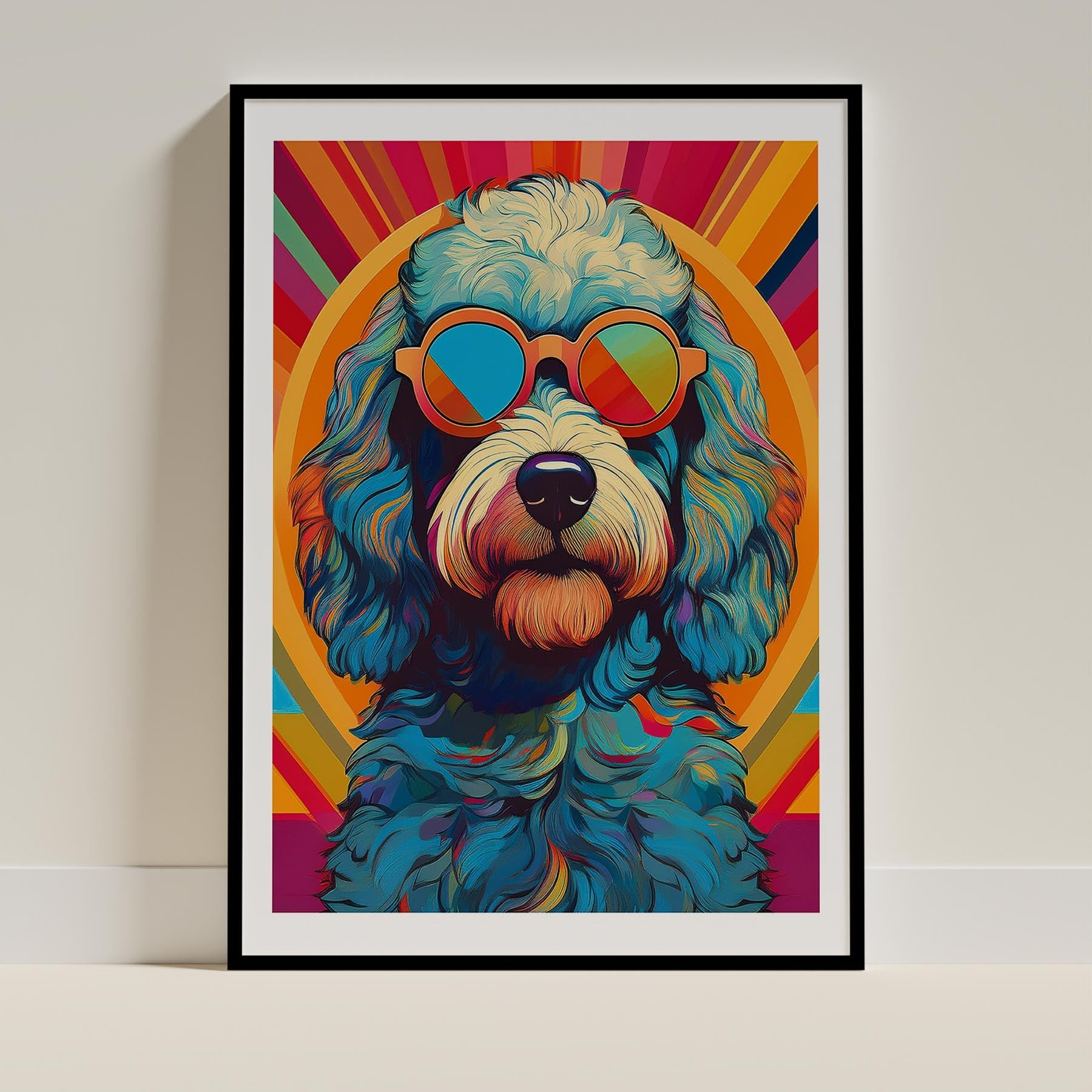 Cavoodle Dog In Colourful Sunnies 6 image 0