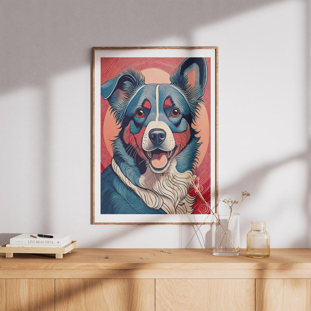 Border Collie Hokusai Japanese Inspired Dog Series image 8