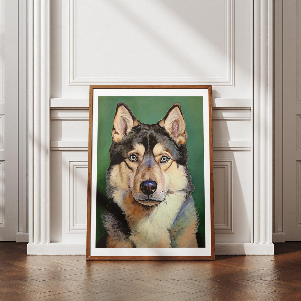 Alaskan Malamute Green Painted Series image 4
