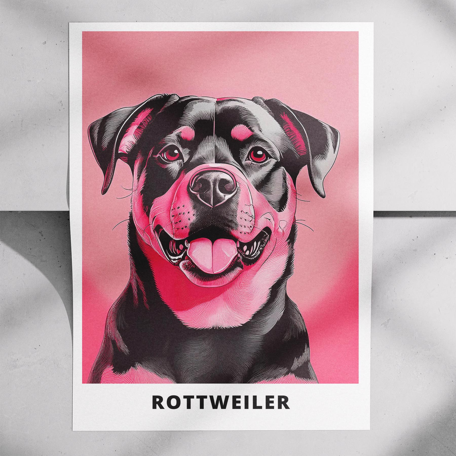 Rottweiler Pink and Black Dog Series 1 image 7