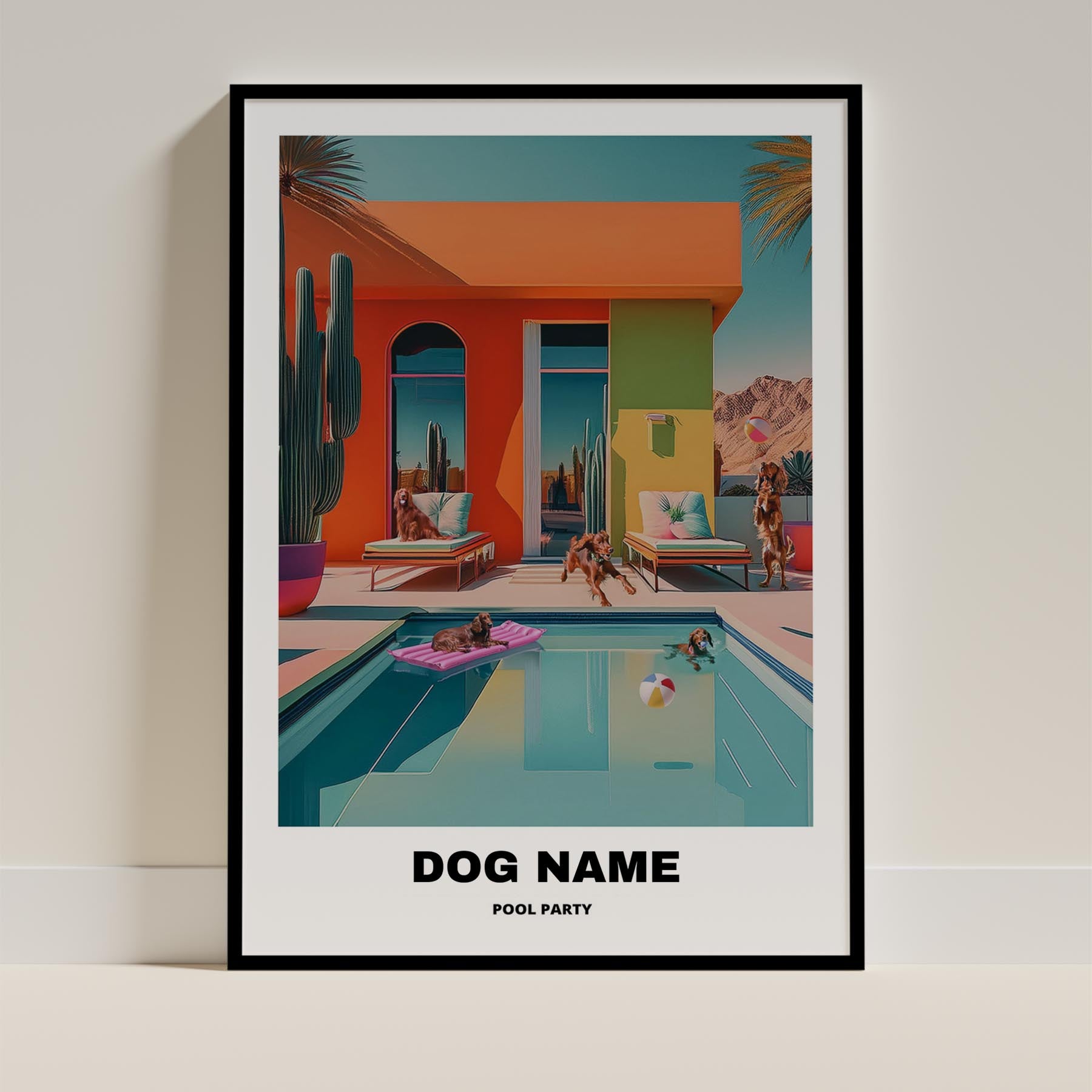 Irish Setter Custom Pool Party WITH TEXT image 0